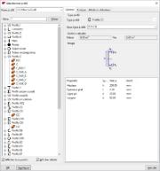 L’image montre une fenêtre de sélection de section dans un outil logiciel. L’utilisateur sélectionne des paramètres de section définis.