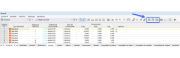 Boutons pour l’échange de données avec Excel dans la barre d’outils du tableau