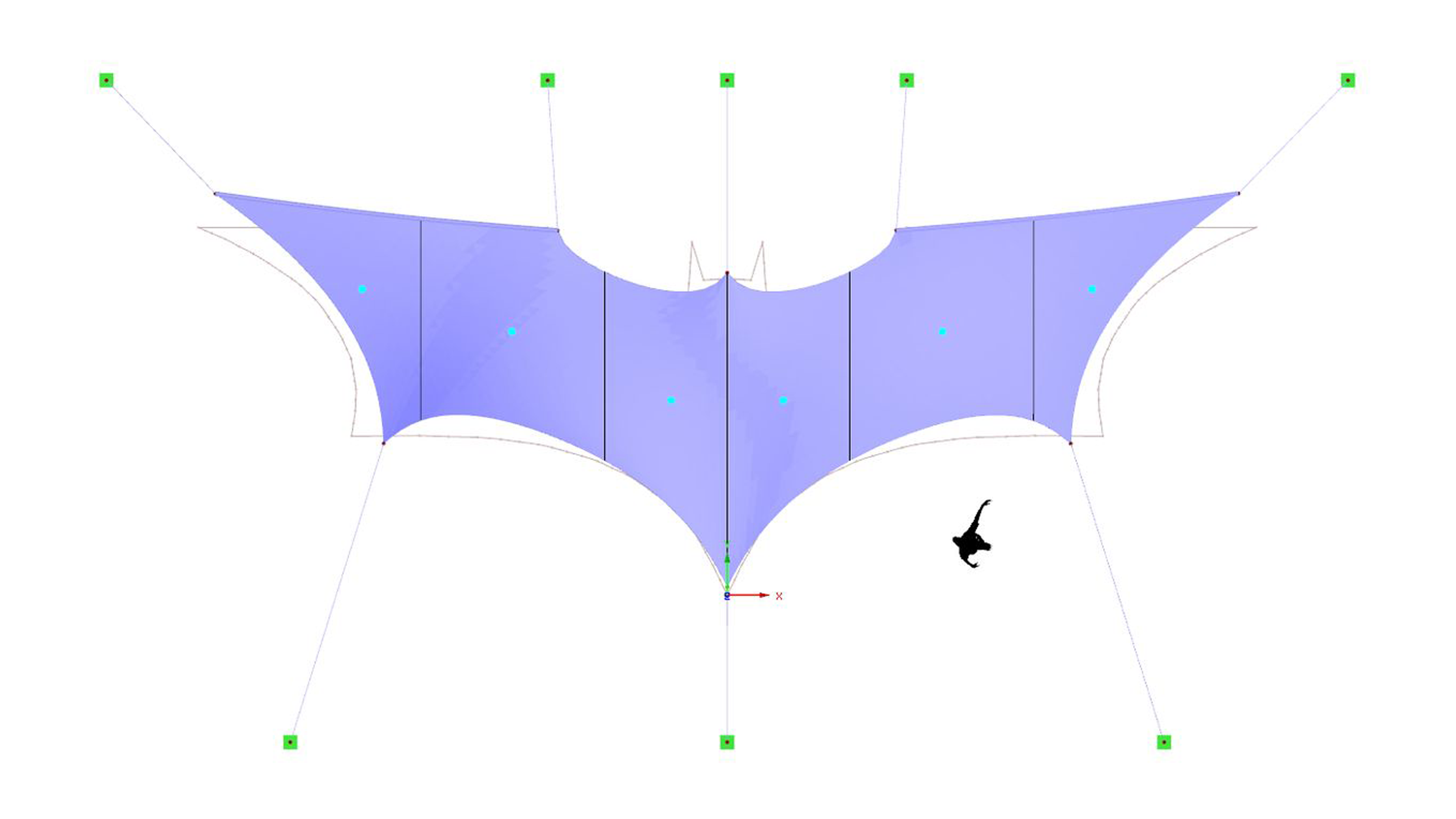 Représentation du module complémentaire Patron de coupe pour RFEM 6 pour convertir des surfaces maillées en sections planes.