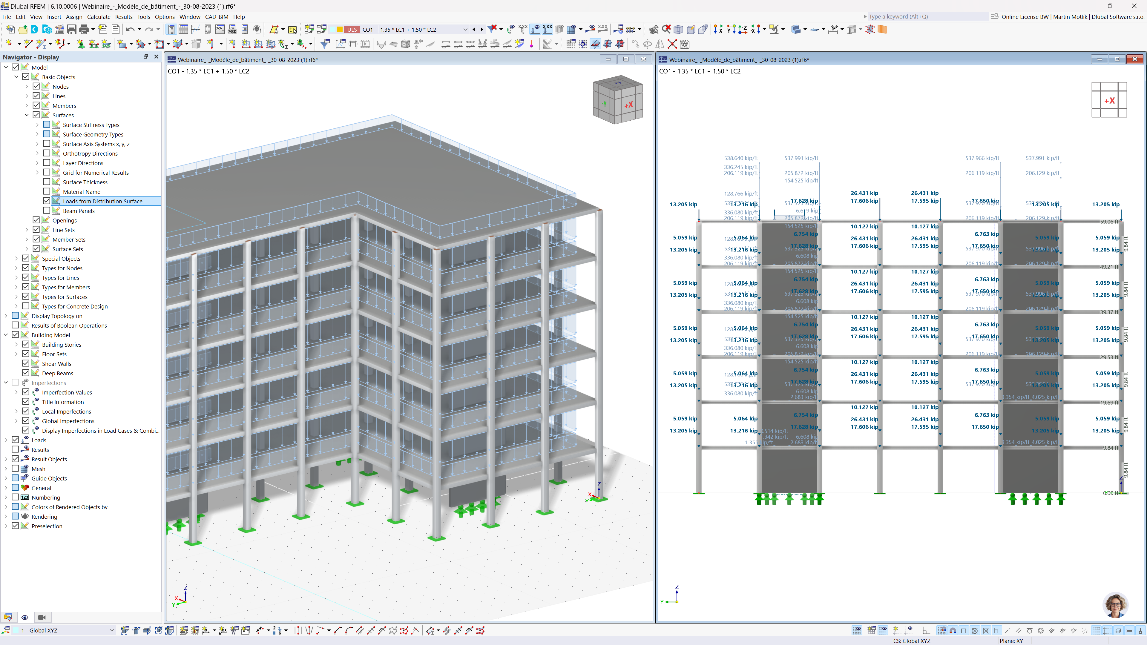 Exploration de la distribution des charges et de l’optimisation des vérifications dans les modèles de bâtiments utilisant le module complémentaire Modèle de bâtiment dans RFEM 6.