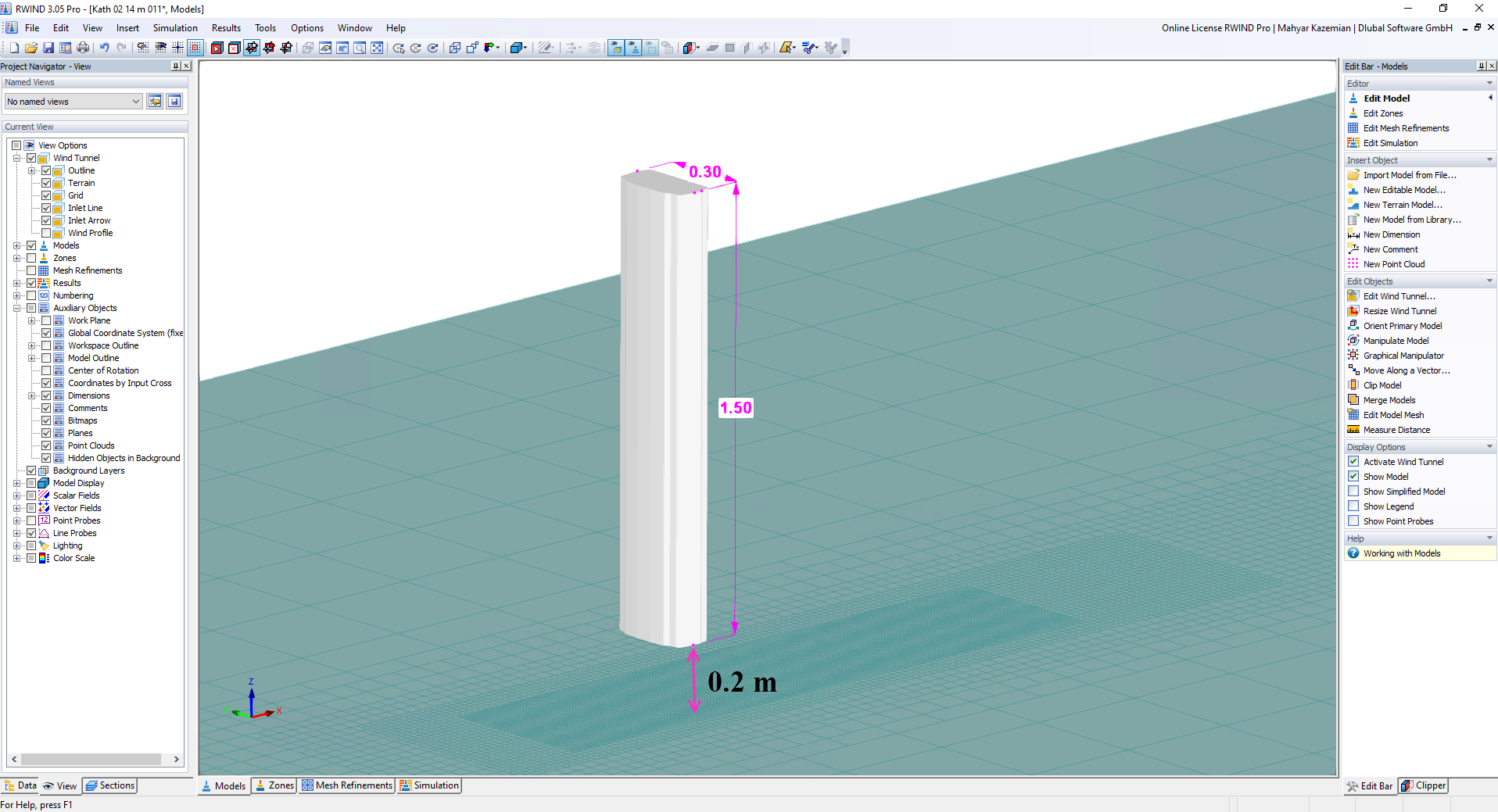 Modèle de section 80010804 de l’antenne Kathrein dans RWIND