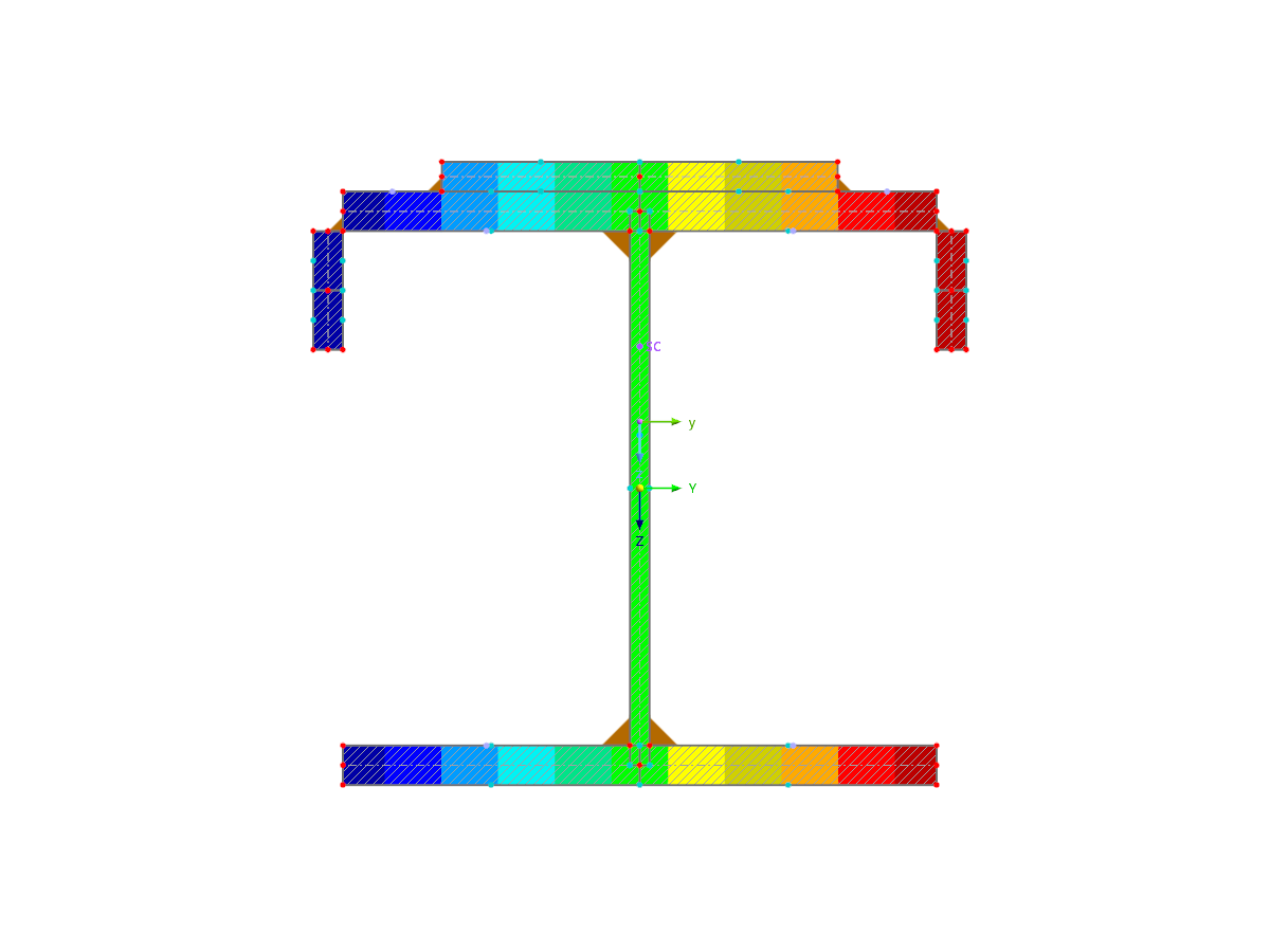 Poutre en I renforcée avec soudure pour la stabilisation des éléments de construction