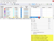 Menu contextuel avec options pour exporter ou importer la section