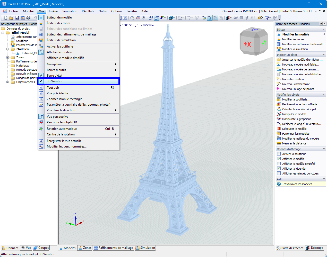 Activation de la 3D Viewbox