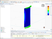 RFEM 6 affiche les résultats de vérification selon ASTM E1300-24 pour l’analyse technique.