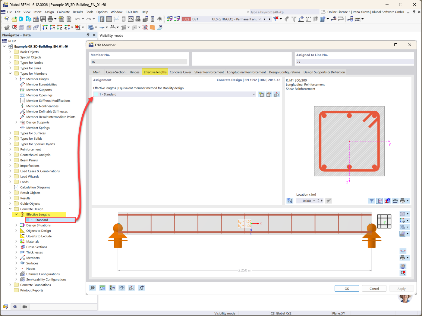Les types d’éléments structuraux prédéfinis pour les poutres et les poteaux dans RFEM 6 améliorent l’efficacité et la cohérence d’une étude.