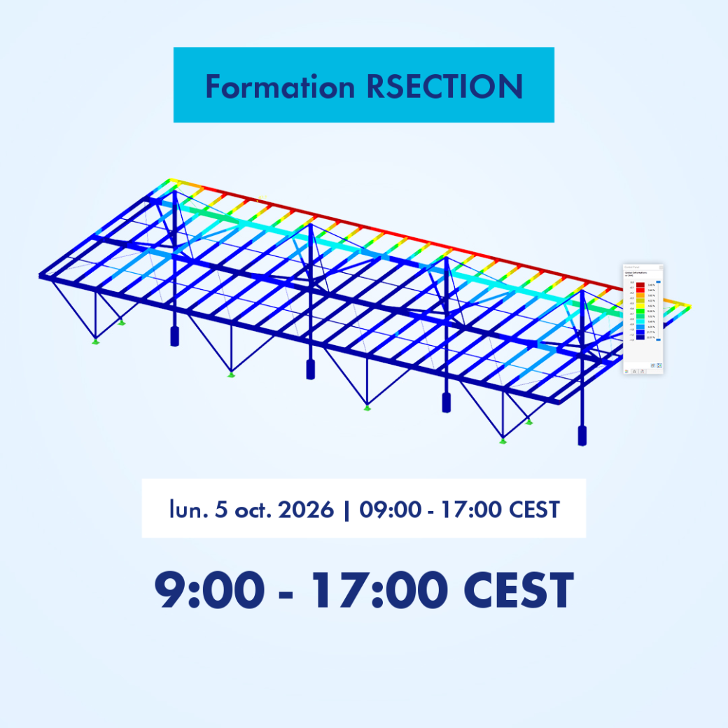 Formation RSECTION prévue pour le 5 octobre 2026, de 9h00 à 17h00, heure CEST, pour les ingénieurs en structures.