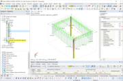 Visualisation des coefficients d’appui calculés en utilisant la méthode du module de rigidité aux contours d’une construction.