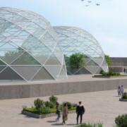 Structure de coque grillagée légère améliorant les espaces de jardin intérieur grâce à l’utilisation efficace de la lumière du jour et à l’efficacité structurelle.