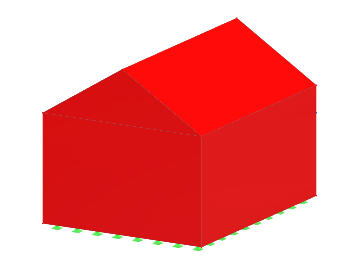 Vue d’un modèle de calcul de structure 3D avec différents niveaux de détail illustrant les éléments d'ingénierie et la présentation des résultats.