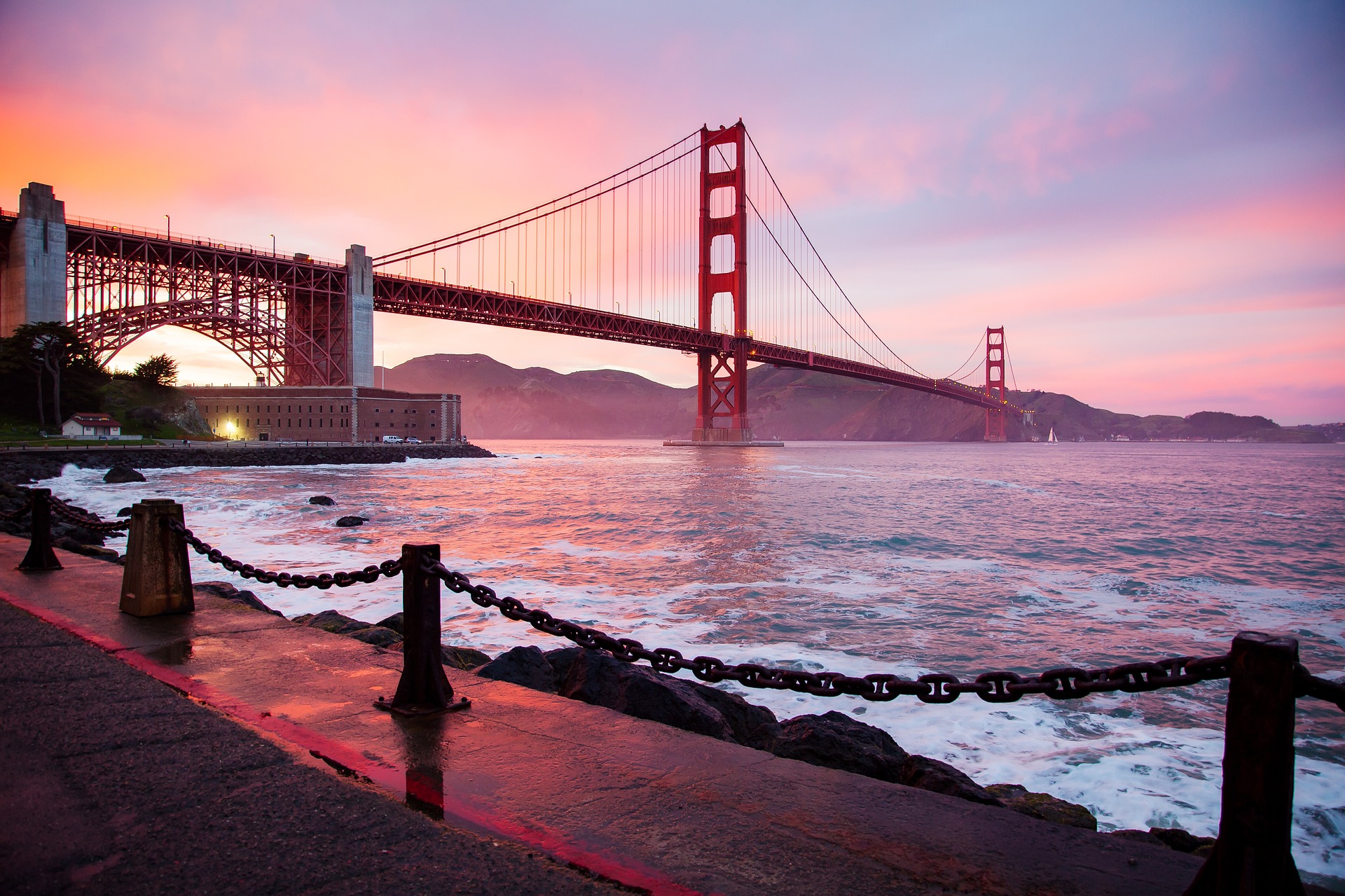 Pont du Golden Gate à San Francisco, calculé par Charles Ellis