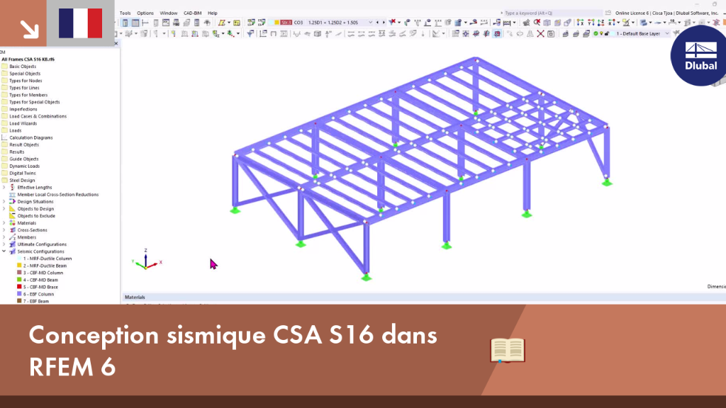 Analyse sismique selon la norme CSA S16 dans RFEM 6