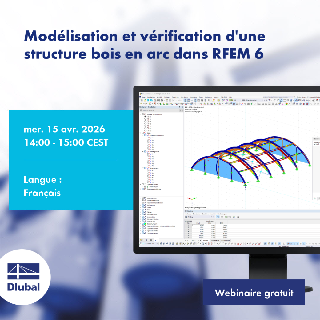 Modélisation et vérification d'une structure bois en arc dans RFEM 6