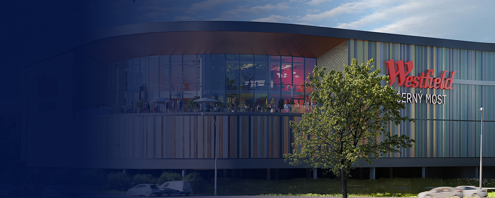 Extension des structures en acier à Westfield Černý Most conçue par OBERMEYER HELIKA a.s.