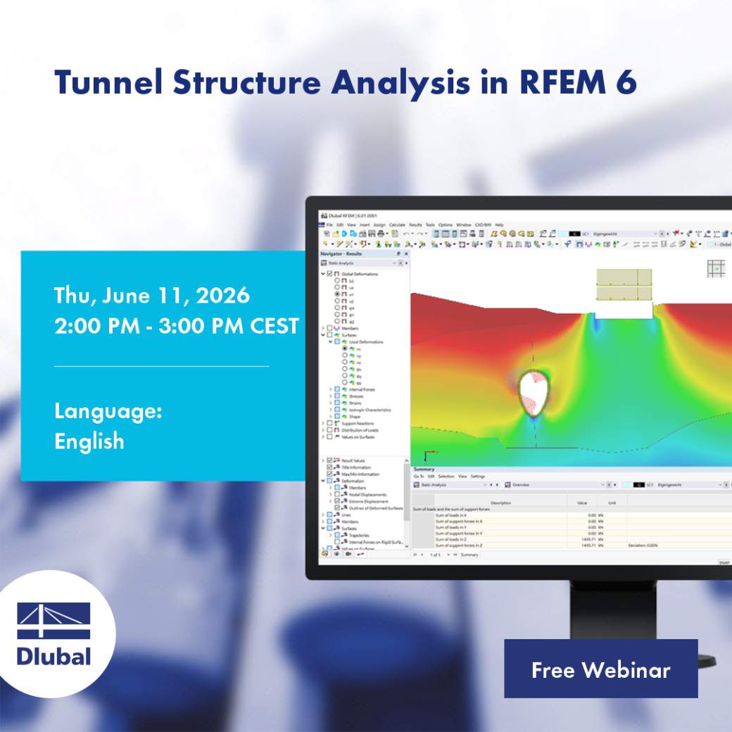 Analyse de structure de tunnel dans RFEM 6