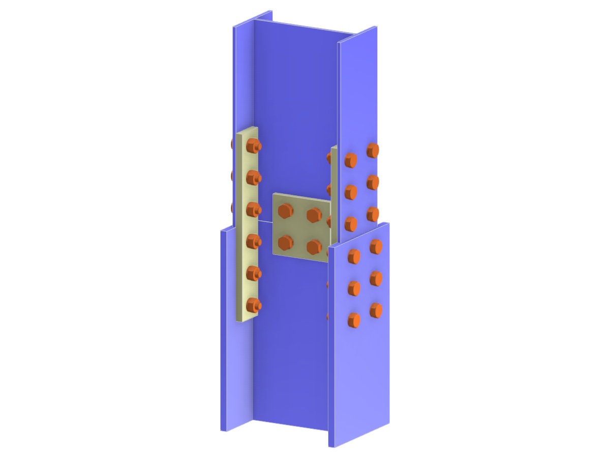 Modèle 006144 | Éclissage de poteau avec couvre-joints intérieurs porteurs