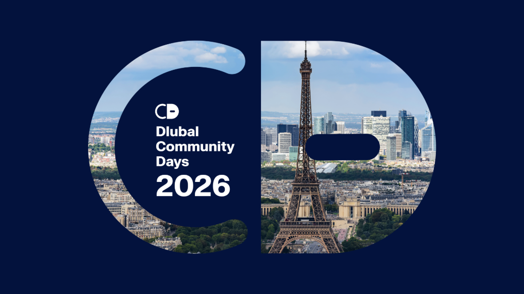 Bannière promotionnelle de l'événement Community Day à Paris prévu en 2026 avec des éléments thématiques.