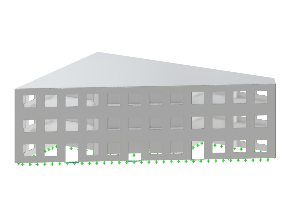 Une structure paramétrique triangulaire en béton créée à l'aide de techniques de modélisation surfacique illustre une conception architecturale innovante.