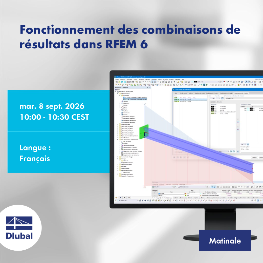 Fonctionnement des combinaisons de résultats dans RFEM 6