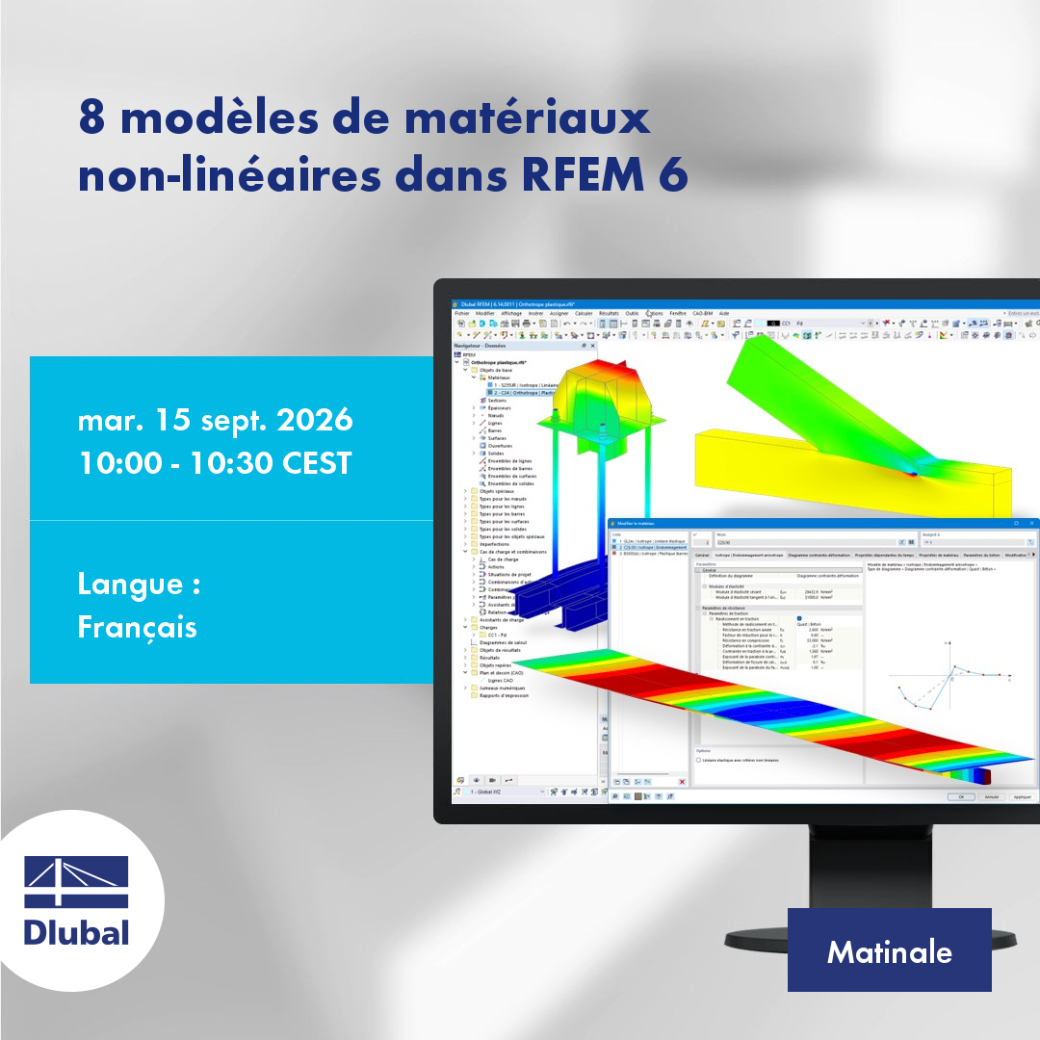 8 modèles de matériaux non-linéaires dans RFEM 6
