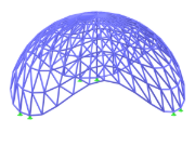 Modèle 004945 | Modèle de coque hémisphérique utilisant des éléments