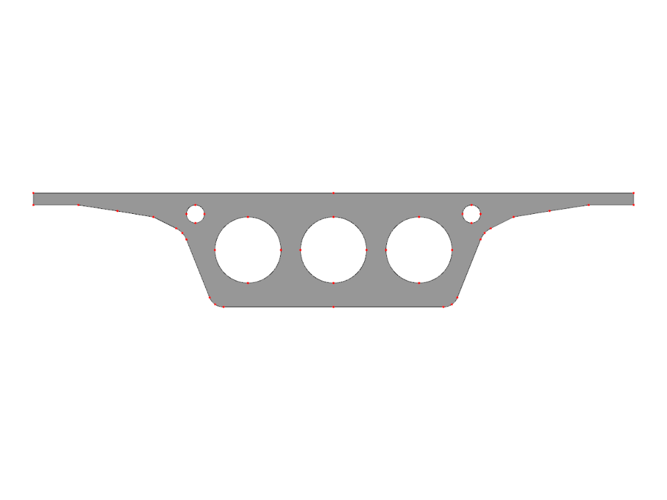Modèle 005952 | Pont à poutres-caisson avec évidements circulaires paramétriques
