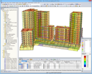 Grattacieli residenziali con negozi e parcheggio sotterraneo | Progettato con RFEM da MGM Konstrukcje Inżynierskie sc Cracovia, Polonia www.mgm-ki.pl