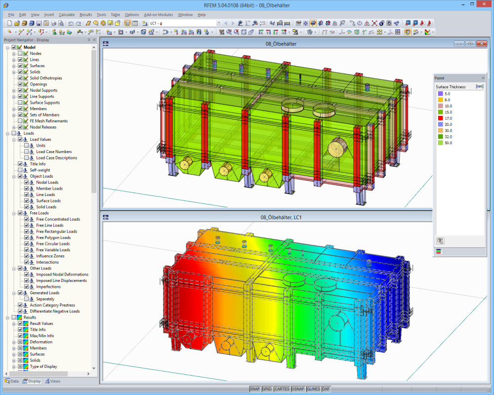 Serbatoio dell'olio | Progettato con RFEM da Ingenieurbüro Ehlenz, Germania | www.ibehlenz.de