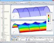 Struttura a membrana prima del form-finding in RFEM