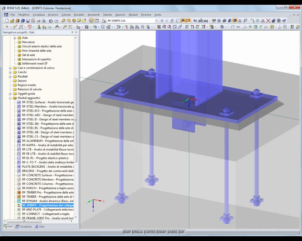 Visualisierung des Fußpunktes in RFEM