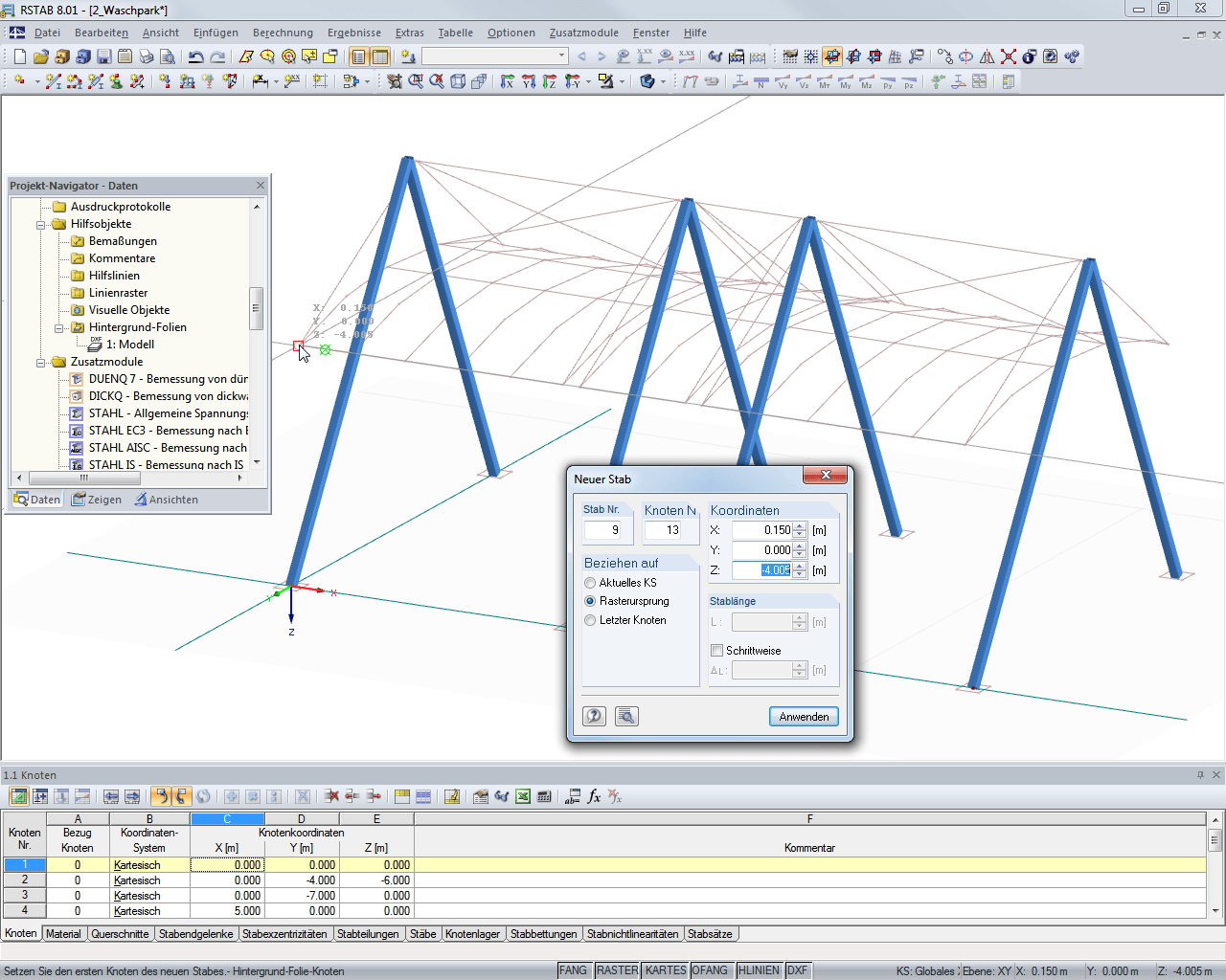 Modellazione grafica con layer di sottofondo
