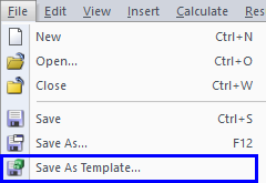 Salva come template...