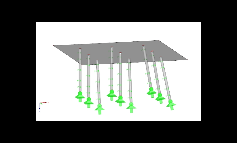 Opzione di modellazione 3 con Member Elastic Foundation