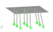 Opzione di modellazione 3 con Member Elastic Foundation