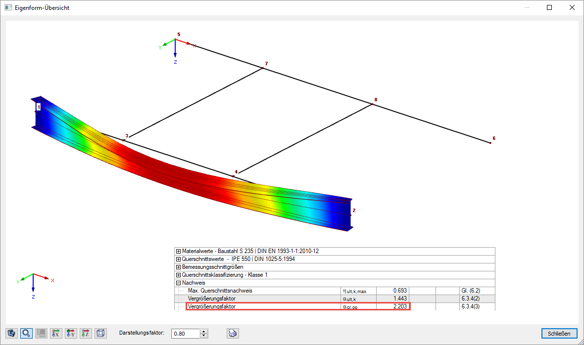 Fattore αcr, op Determinato da RF-STEEL EC3