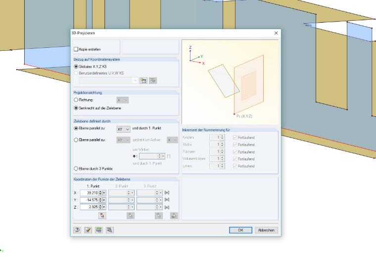 Allineamento verticale della parete a livello del soffitto
