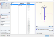 Virtual Joists und Virtual Joist Girders in Querschnittsdatenbank