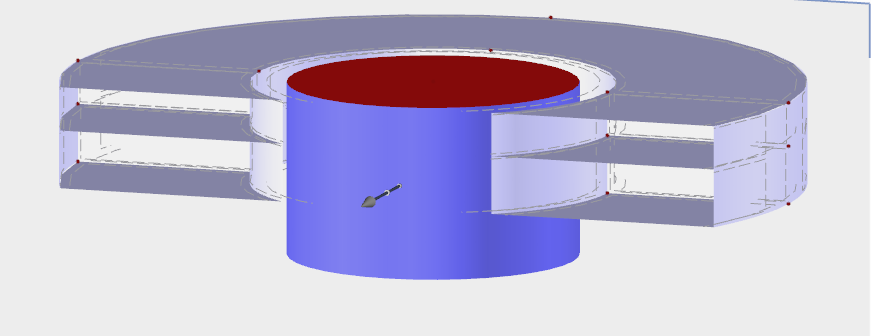 Modell des Halters in RFEM