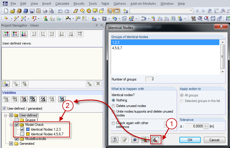 Verifica modello in RFEM