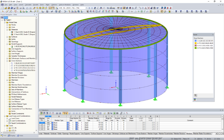 3D-Modell eines Wassertanks in RFEM (© Rocky Summit EC)