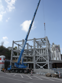 Struttura in acciaio durante la costruzione (© Dietz Würtele)