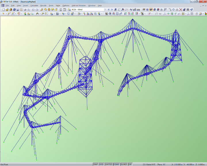 Visualizzazione dell'intera struttura in RFEM (© Meyer+Schubart)