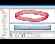 Modello 3D della struttura trave di Allianz Arena in RSTAB (© IPL GmbH)