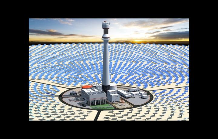 Visualisierung des Solarkraftwerks (© Cockerill Maintenance & Ingenierie s.a. (CMI))