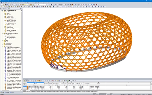 Modello 3D di CIMU - ILE DE SEGUIN in RSTAB (© sblumer ZT GmbH)