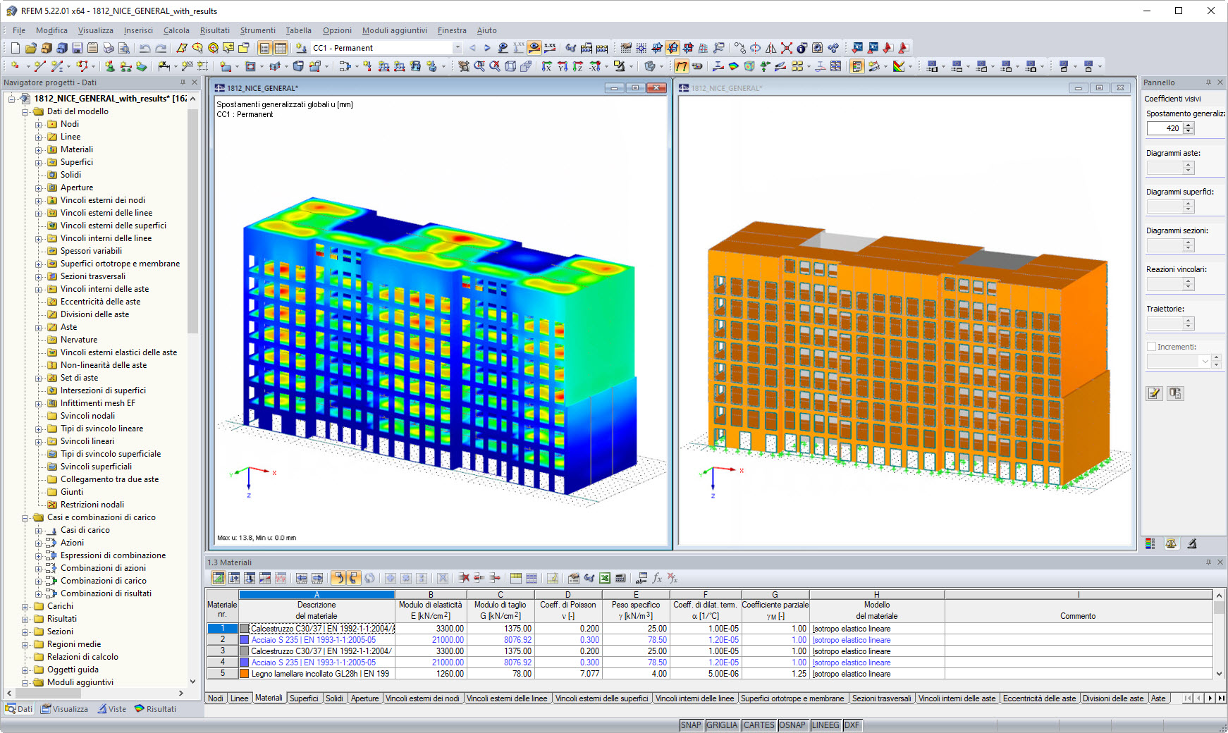Modello di RFEM di Palazzo Meridia a Nizza, Francia (© CBS - Lifteam)