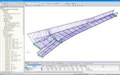 Modello 3D di un passaggio pedonale in RSTAB (© Konstrukt: ING GmbH)