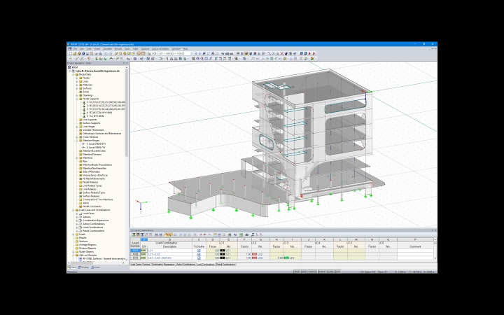 Modello 3D di "Cubo B" in RFEM (© kunstlin ingenieure)
