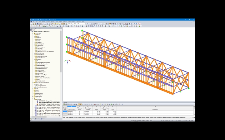 Modello di struttura reticolare con considerazione di due nuovi piani RFEM (© Indermühle Bauingenieure)
