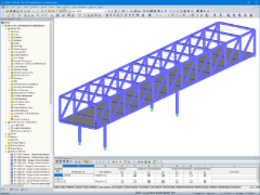 Struttura della travatura 3D per pista da corsa al coperto in RFEM (© Statik Breinbauer)